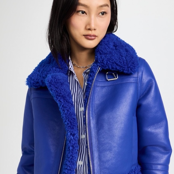STAND STUDIO Lorelle Jacket Electric Blue US Size 6 NWT $695 - Picture 3 of 14